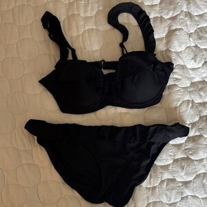 J. Crew Elegant Black Swimwear